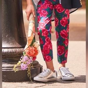 Janie and Jack Cotton Knit Floral Pants 18 24 M